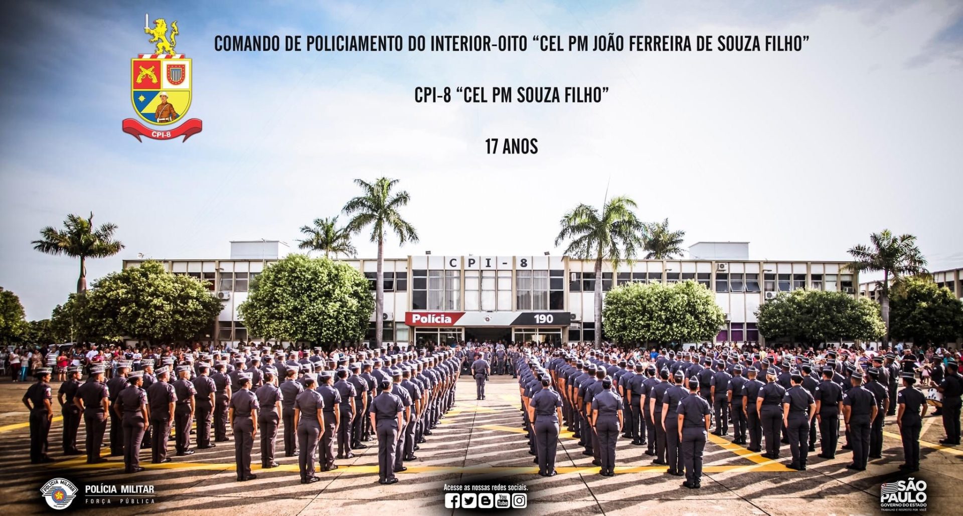 O Comando de Policiamento do Interior-8 comemora 17 anos