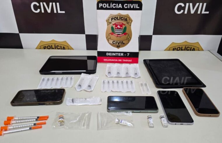 Polícia Civil de Taguaí apreende Tirzec, medicamento emagrecedor proibido pela Anvisa
