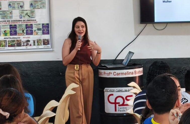 POLÍCIA CIVIL PROMOVE PALESTRA SOBRE VIOLÊNCIA DOMÉSTICA E FAMILIAR NA ETEC DE DRACENA